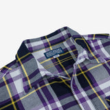 Iron Heart | IHSH-382-PUR | 9oz Selvedge American Check Work Shirt | Purple