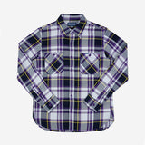 Iron Heart | IHSH-382-PUR | 9oz Selvedge American Check Work Shirt | Purple