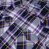 Iron Heart | IHSH-390-PUR | 9oz Selvedge American Check Western Shirt | Purple