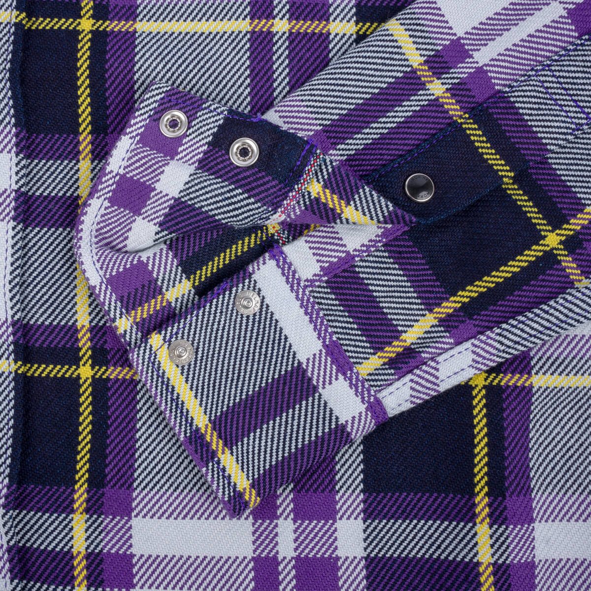 Iron Heart | IHSH-390-PUR | 9oz Selvedge American Check Western Shirt | Purple