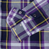 Iron Heart | IHSH-390-PUR | 9oz Selvedge American Check Western Shirt | Purple