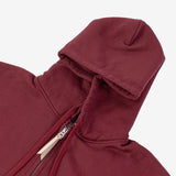 Iron Heart | IHSW-10-BUR | 14oz Ultra Heavyweight Loopwheel Cotton Zip Up Hoodie | Burgundy