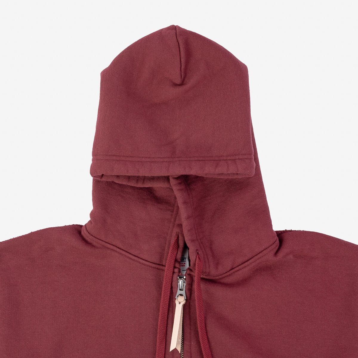 Iron Heart | IHSW-10-BUR | 14oz Ultra Heavyweight Loopwheel Cotton Zip Up Hoodie | Burgundy