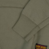 Iron Heart | IHSW-10-OLV | 14oz Ultra Heavyweight Loopwheel Cotton Zippered Hoodie | Olive