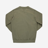 Iron Heart | IHSW-69L-OLV | 14oz Ultra Heavyweight Loopwheel Cotton Crew Neck Sweat | Olive