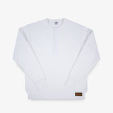 Iron Heart | IHTL-2401-WHT | 11oz Henley Long Sleeved Sweater | White