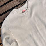Fullcount | 5964-22 | Heavyweight Waffle Long Sleeve T-Shirt | ecru