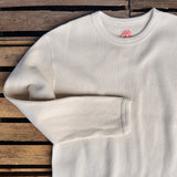Fullcount | 5964-22 | Heavyweight Waffle Long Sleeve T-Shirt | ecru