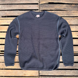 Fullcount | 5964-22 | Heavyweight Waffle Long Sleeve T-Shirt | Ink Black