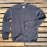 Fullcount | 5964-22 | Heavyweight Waffle Long Sleeve T-Shirt | Ink Black