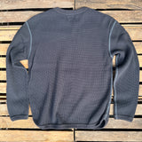 Fullcount | 5964-22 | Heavyweight Waffle Long Sleeve T-Shirt | Ink Black