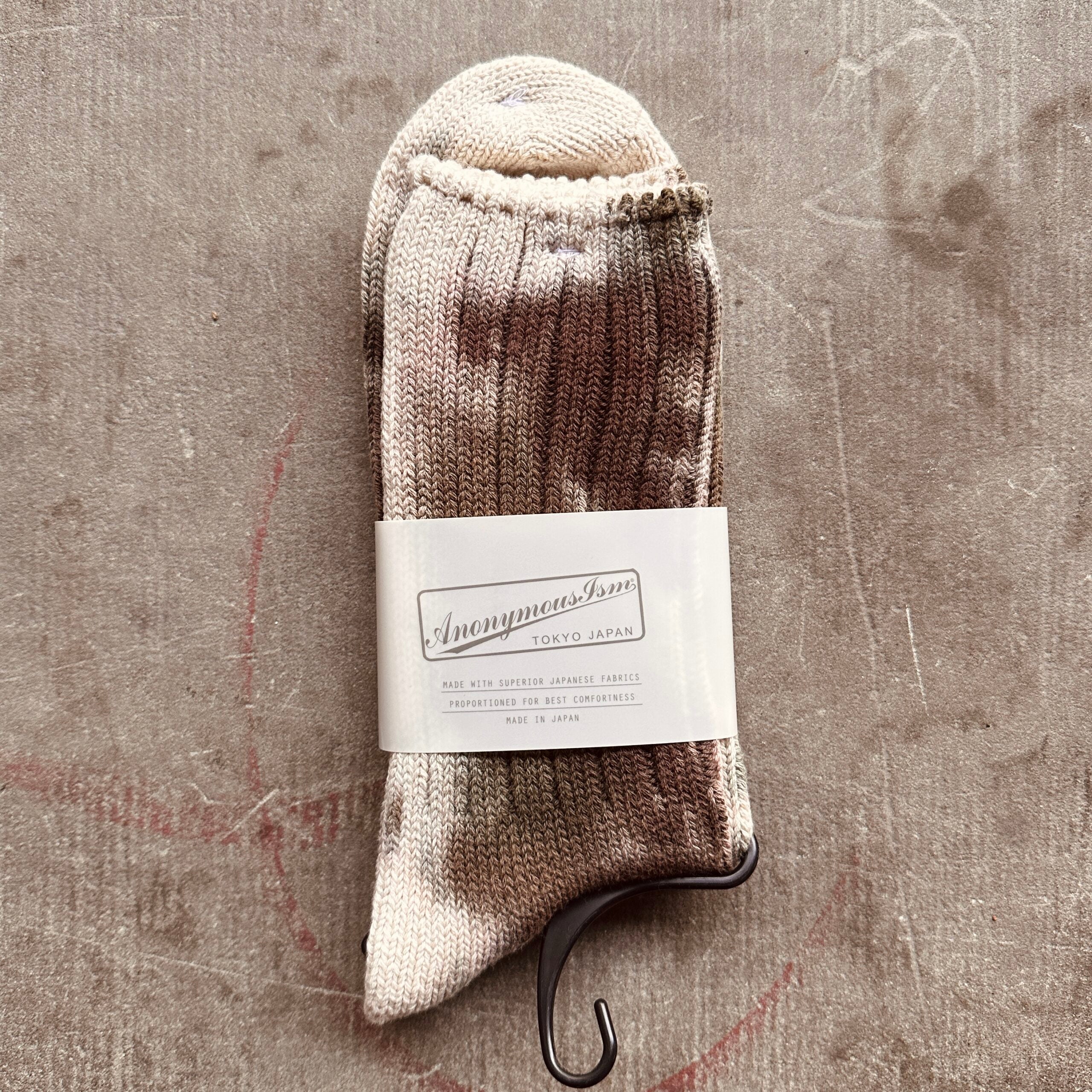 Anonymous Ism | Scatter Dye Crew Sock | Brown