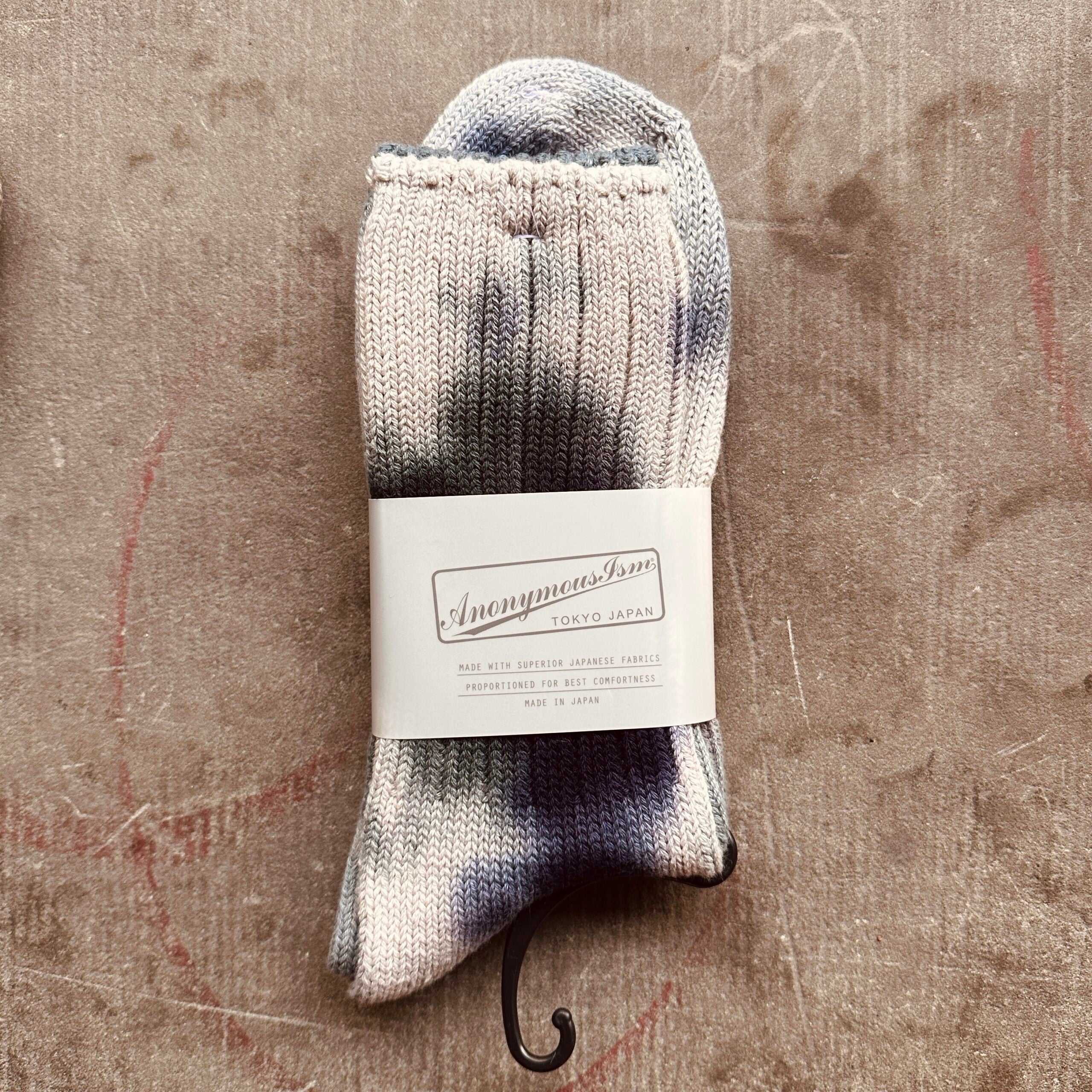 Anonymous Ism | Scatter Dye Crew Sock | Blue / Grey