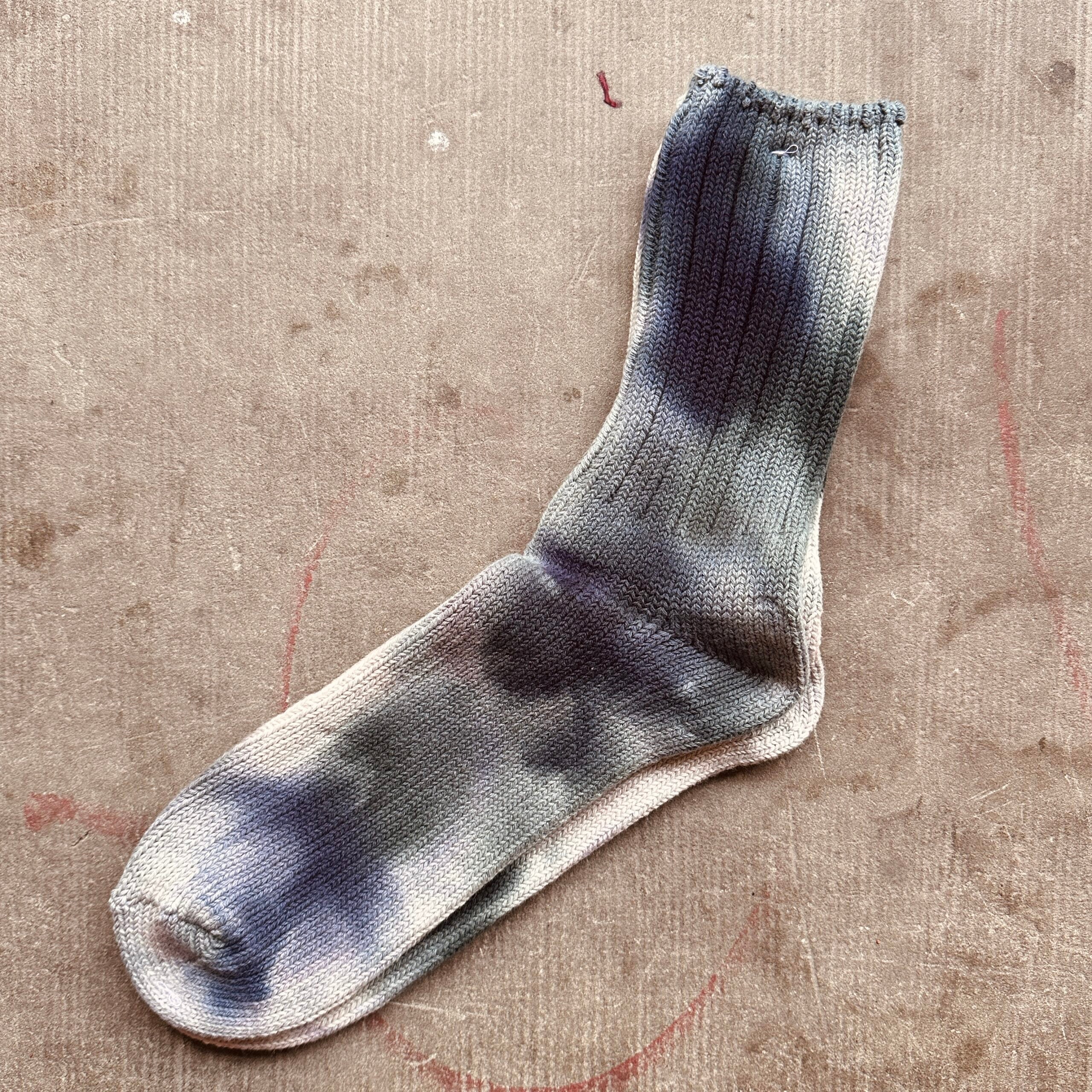 Anonymous Ism | Scatter Dye Crew Sock | Blue / Grey