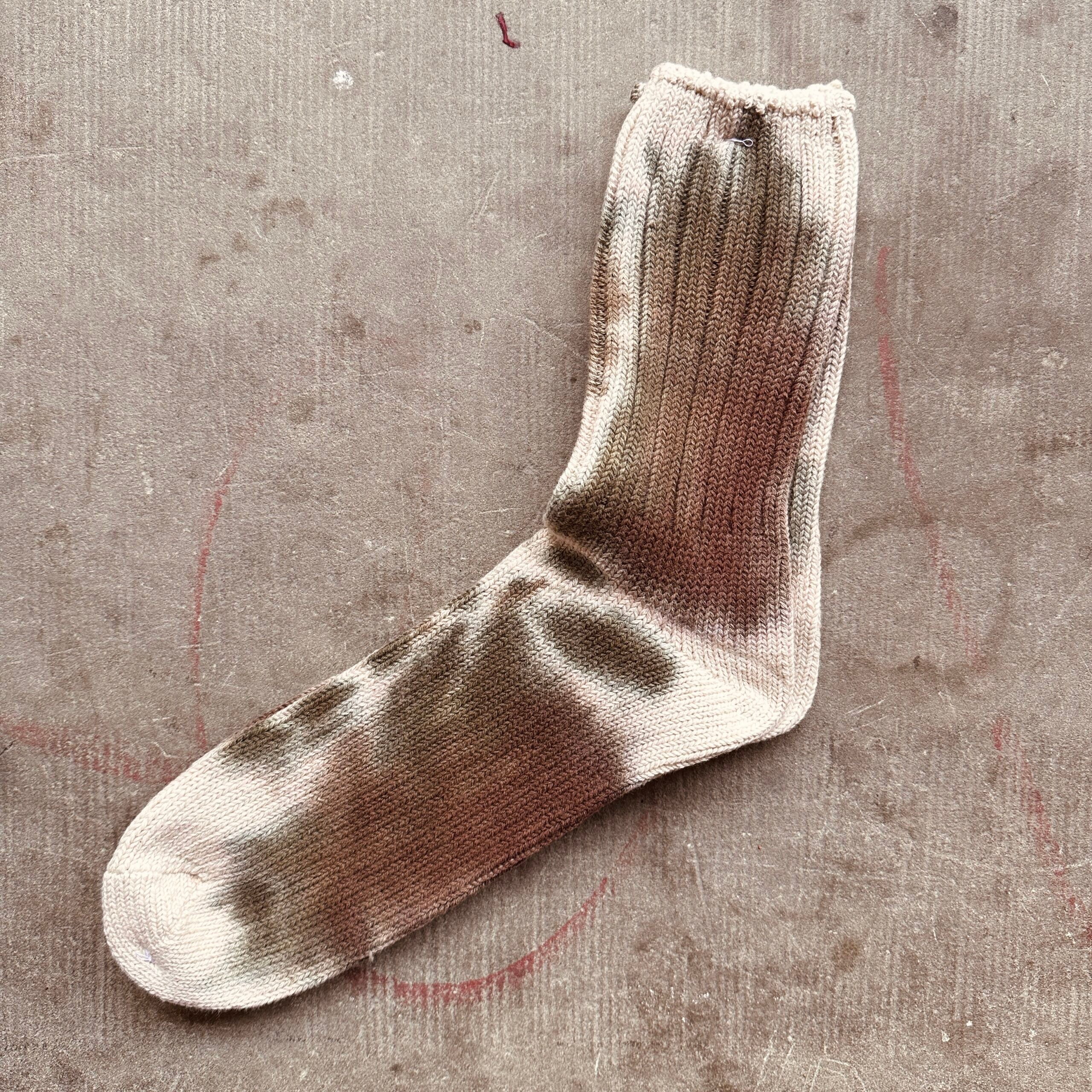 Anonymous Ism | Scatter Dye Crew Sock | Brown