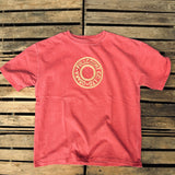 Fullcount | 5504-4 | Embroidery T “Tack Button” VE (Vintage Effect) | Coke Red