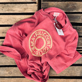 Fullcount | 5504-4 | Embroidery T “Tack Button” VE (Vintage Effect) | Coke Red