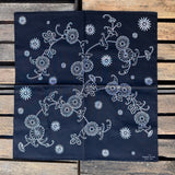 Kobashi Studio | Japanese Chrysanthemum Bandana Black “Shikkoku” | BN53BK
