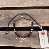 Kobashi Studio | Japanese Beads Bracelet 5mm Silver 925 /Black/Off-White/Orange | BRLS5002