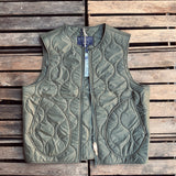 Manifattura Ceccarelli | Wool Padded Vest | Olive | 7919 CB