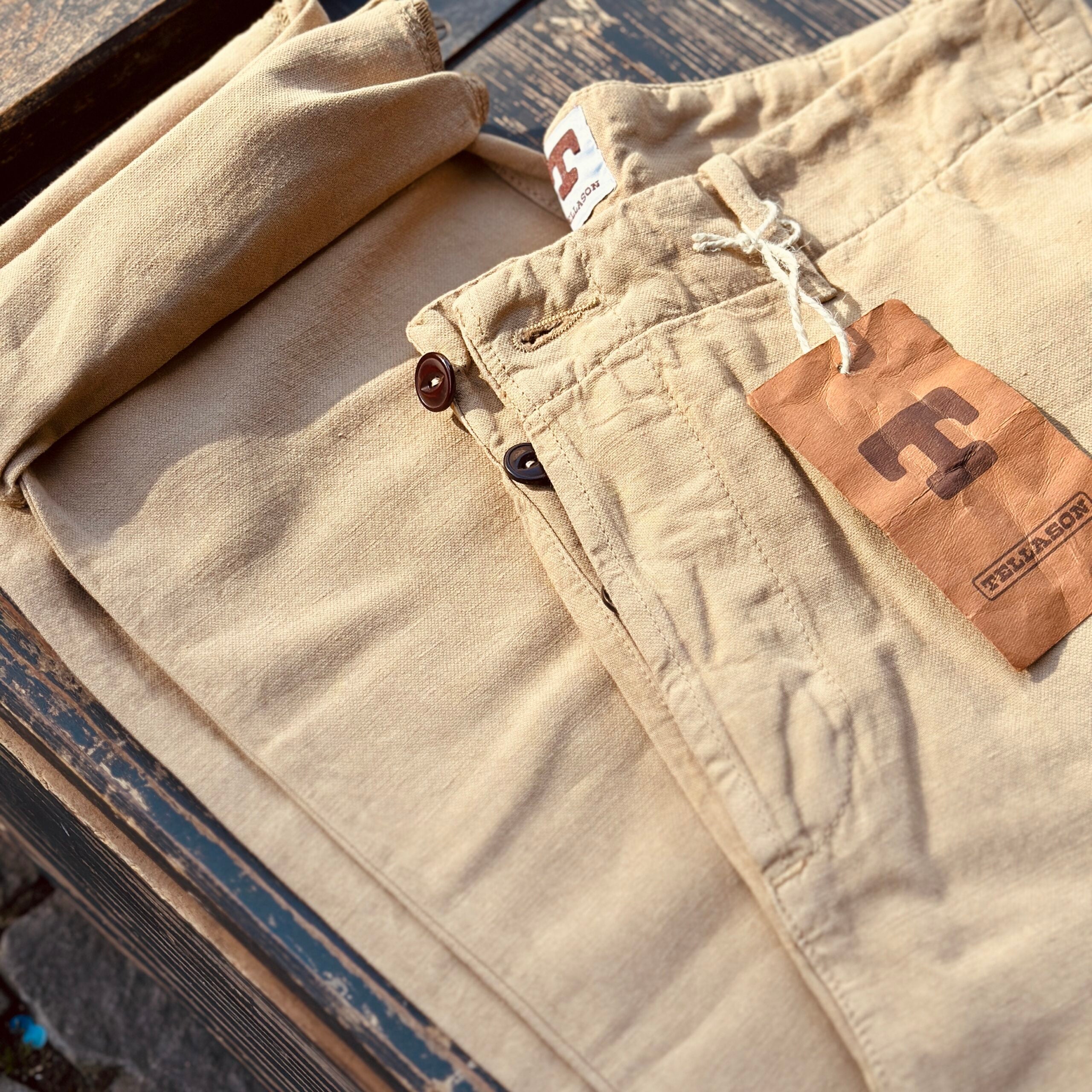 Tellason | Army Chino | Cotton / Linen Slub | Desert Sand