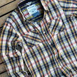 The Flat Head | FN-SNR-014L | Shirt | Flannel | Check Work | Ivory