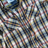 The Flat Head | FN-SNR-014L | Shirt | Flannel | Check Work | Ivory