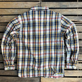 The Flat Head | FN-SNR-014L | Shirt | Flannel | Check Work | Ivory