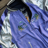 The Flat Head | FN-OJ-SV004 | Souvenir Jacket | Tiger & Japan Map | Black & Purple