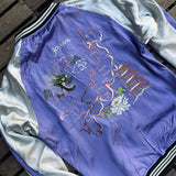 The Flat Head | FN-OJ-SV004 | Souvenir Jacket | Tiger & Japan Map | Black & Purple