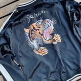 The Flat Head | FN-OJ-SV004 | Souvenir Jacket | Tiger & Japan Map | Black & Purple