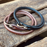 The Flat Head | FN-GLB-102 | Double Wrap Leather Bracelet