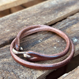 The Flat Head | FN-GLB-102 | Double Wrap Leather Bracelet