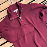 Merz b. Schwanen | MWZP04.506 | Half-Zip Merino Pullover | burgundy