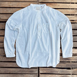 Fullocunt | 4900-21 | Stand Collar Chambray Shirt | White