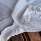 Fullocunt | 4900-21 | Stand Collar Chambray Shirt | White