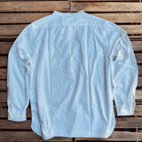 Fullocunt | 4900-21 | Stand Collar Chambray Shirt | White