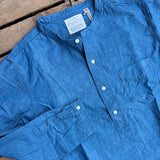 Fullcunt | 4900-21 | Stand Collar Chambray Shirt | Blue