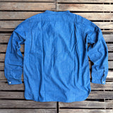 Fullcunt | 4900-21 | Stand Collar Chambray Shirt | Blue