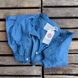 Fullcunt | 4900-21 | Stand Collar Chambray Shirt | Blue