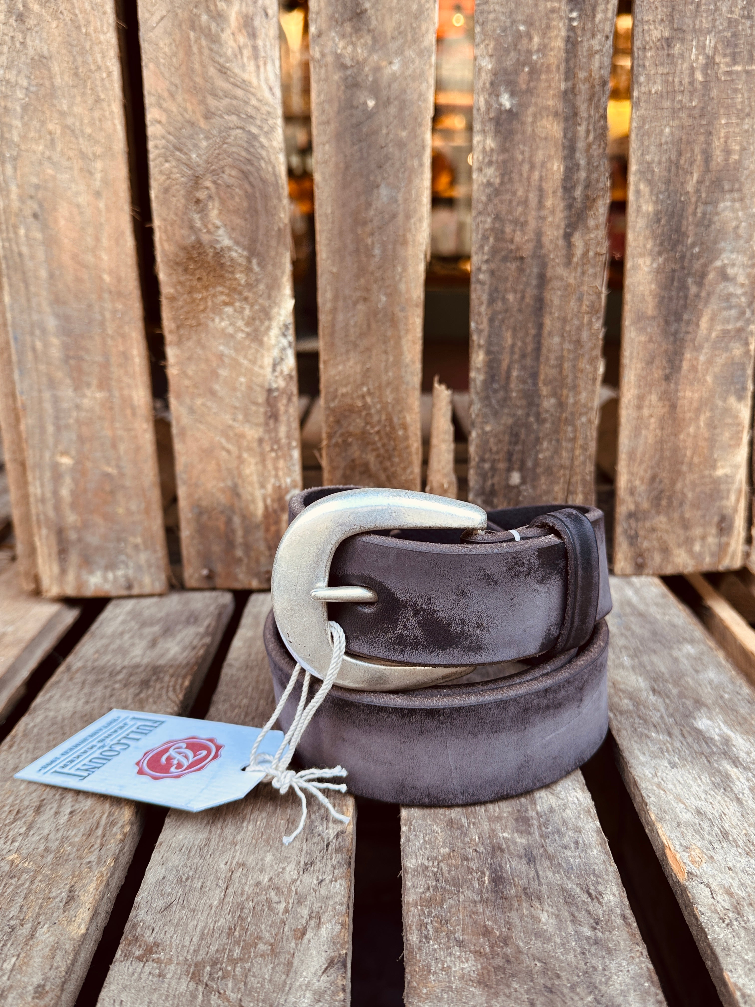 Fullcount | 6210 | Wild Leather Belt | Black – FEINFRACHT Fullcount | 6210 | Wild Leather Belt | Black – FEINFRACHT