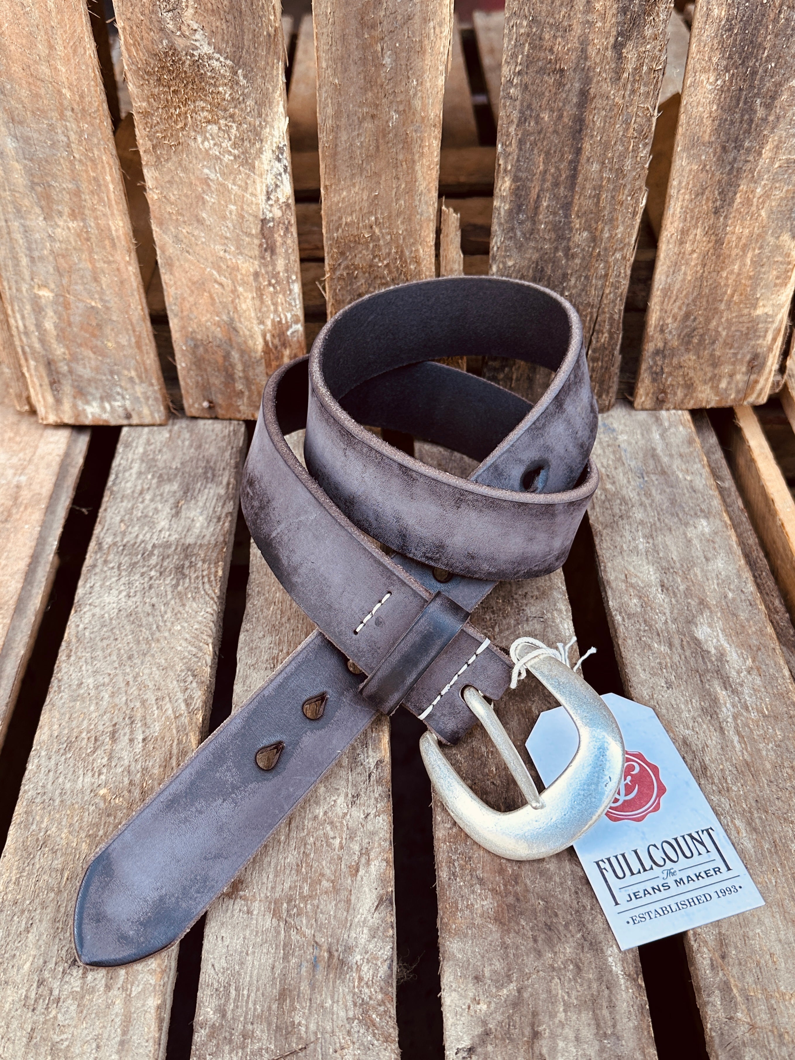 Fullcount | 6210 | Wild Leather Belt | Black – FEINFRACHT