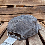 Fullcount | 6843HW | 6Panel Denim Baseball Cap 'F' Patch | Vintage Wash | Black