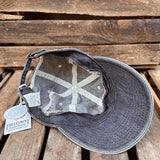Fullcount | 6843HW | 6Panel Denim Baseball Cap 'F' Patch | Vintage Wash | Black