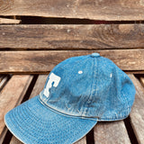 Fullcount | 6843HW | 6Panel Denim Baseball Cap 'F' Patch | Vintage Wash | Indigo Blue