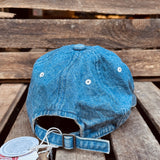 Fullcount | 6843HW | 6Panel Denim Baseball Cap 'F' Patch | Vintage Wash | Indigo Blue
