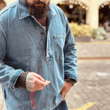 Eat Dust | Fisherman Shirt | Delhi Denim | Bleach Wash