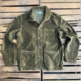 Tellason | Shawl Collar Jacket | Kindermann Corduroy Horizontal | Olive