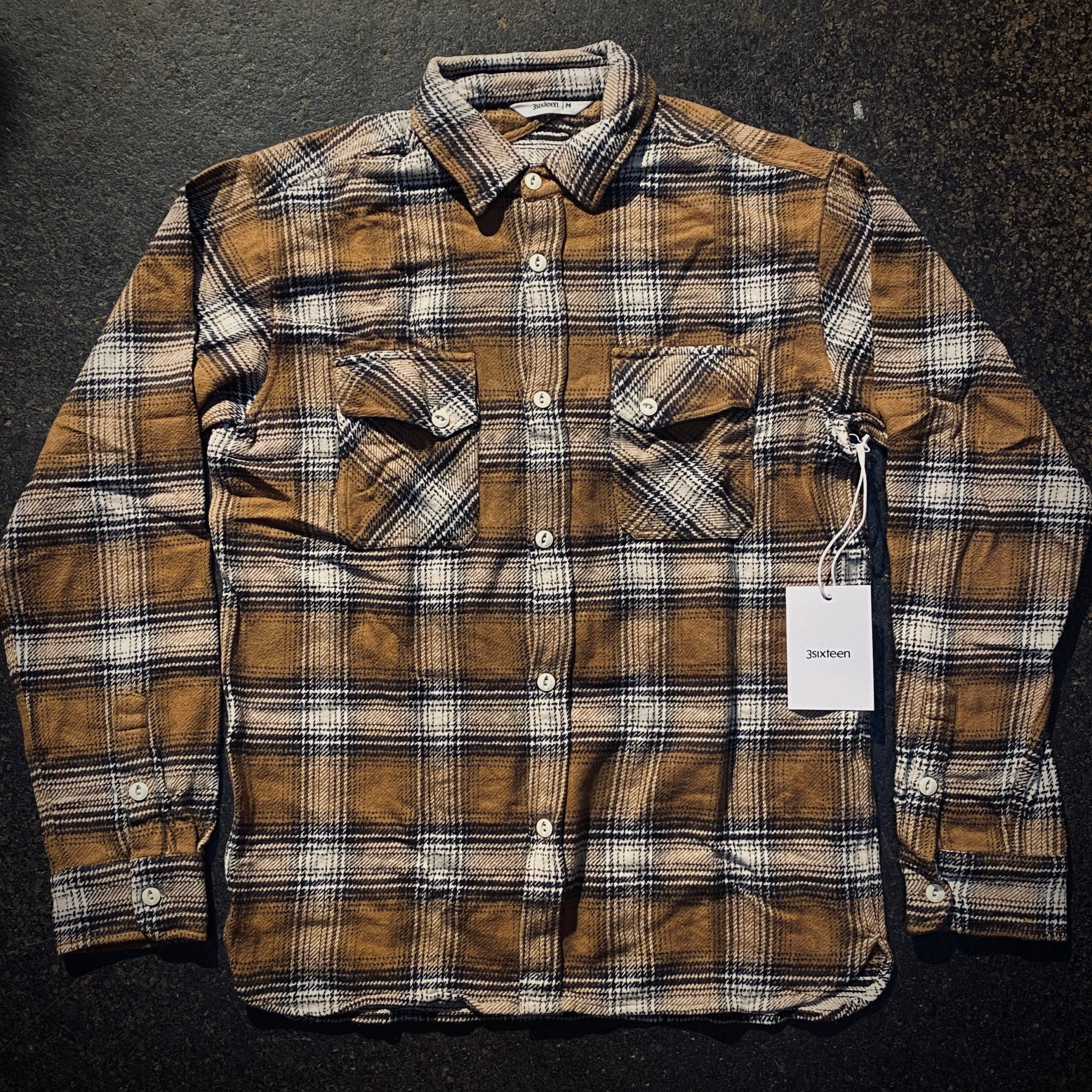 3sixteen |  CCF | Crosscut Flannel Shirt | Mocha