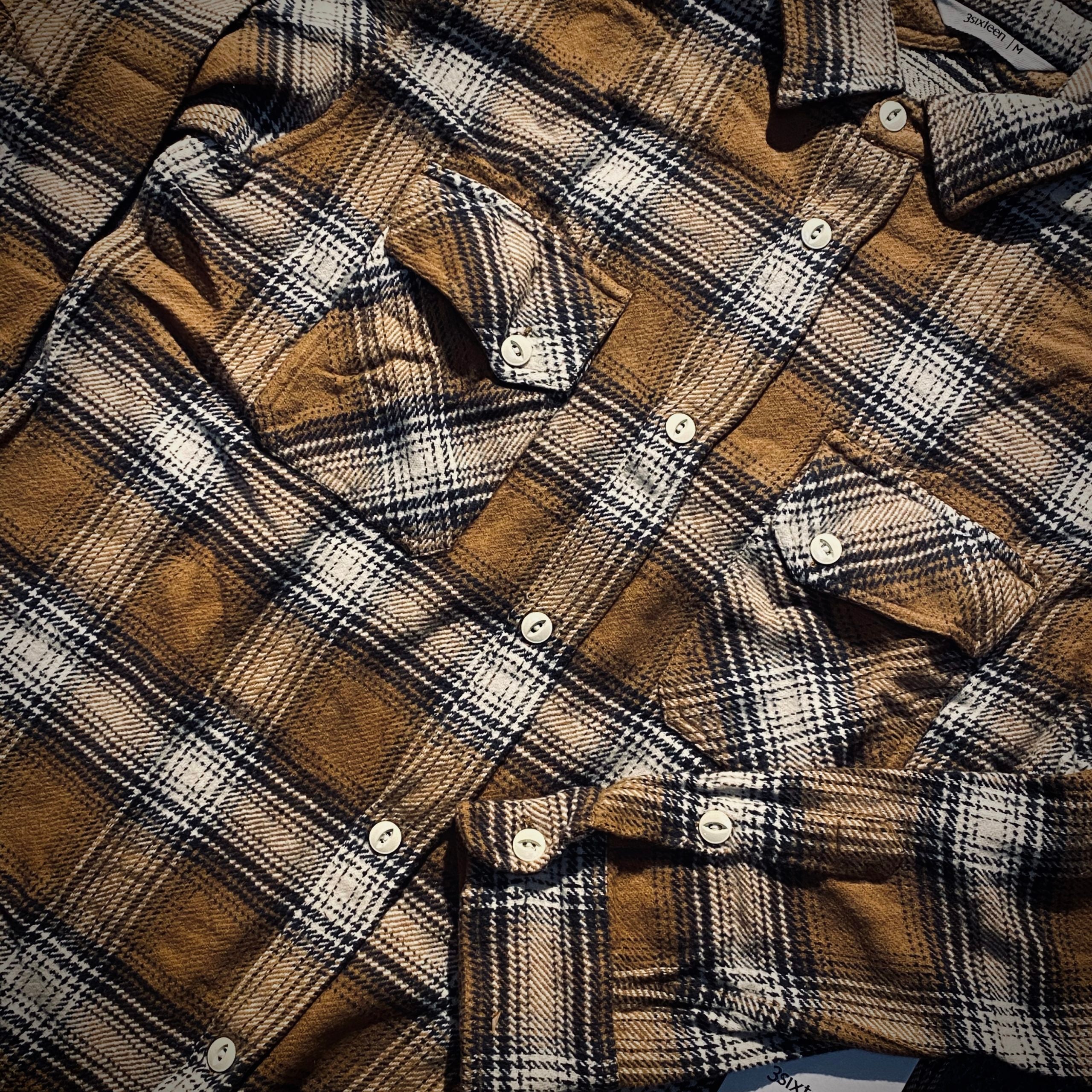 3sixteen |  CCF | Crosscut Flannel Shirt | Mocha